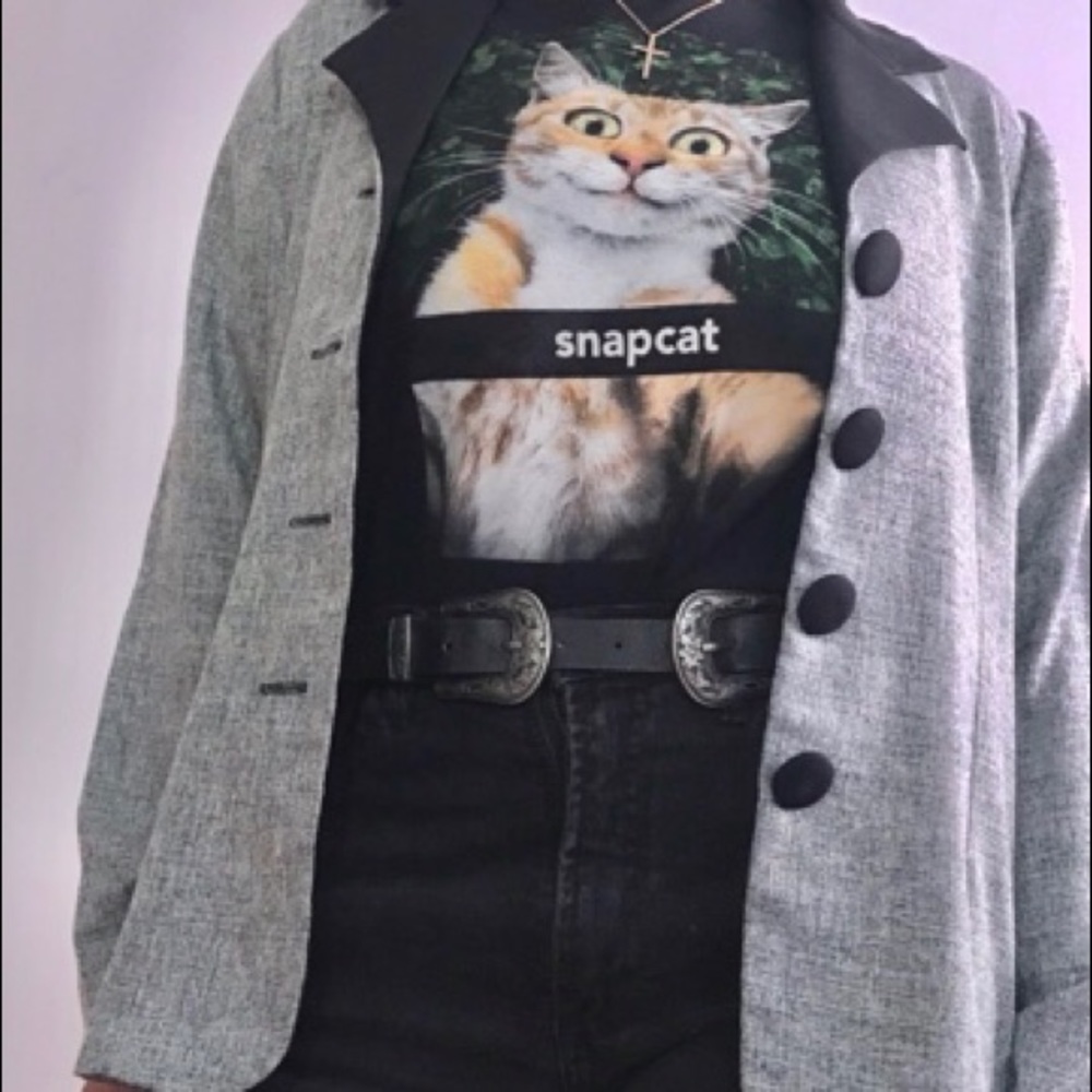 Vintage 90’s  Grey & Black Blazer Jacket